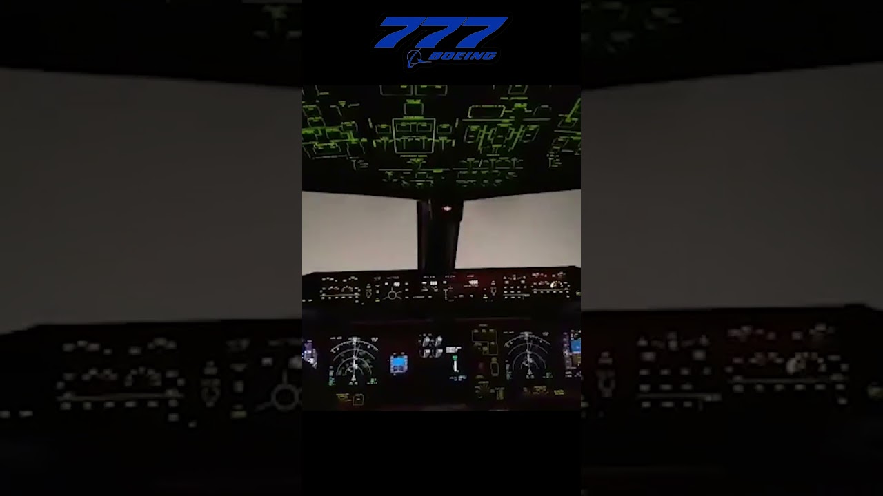 Boeing 777 Autopilot Landing Cockpit View [Zero Visibility] #boeing777 #autopilot #landing #cockpit