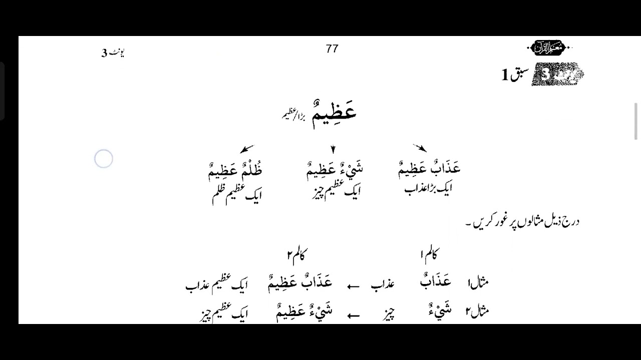 Vol # 1 Unit # 3 Lesson No:01 Faham e Quran course 1 Book-Mualim ul Quran for BS,MPhil &PhD Scholars
