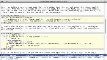 Code completion in Emacs for Hylang