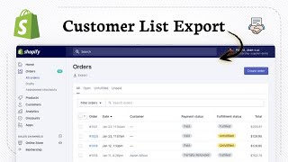 How to export customer list in Shopify (Marketing Prep)