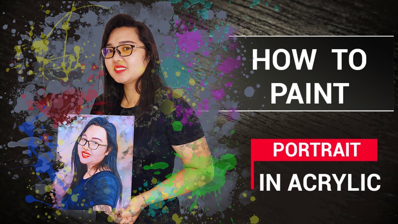 Joyful Face Painting Acrylic Portrait Breaking The Rules Acrylic