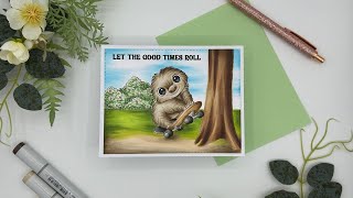 Creating a Scene Card with Brouillon the Skateboarding Sloth