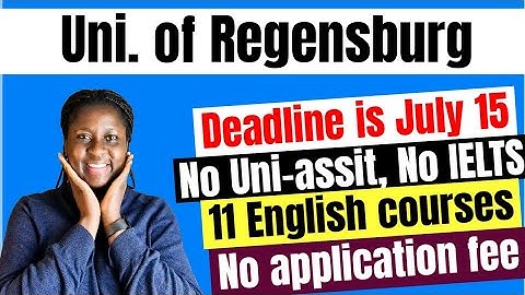 EASY and FREE application apply to University of Regensburg for masters without tuition fee