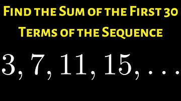 Find the Sum of the First 30 Terms of the Arithmetic Sequence 3, 7, 11, 15, ...