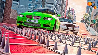 Spike Strip vs Cars #3 - BeamNG drive