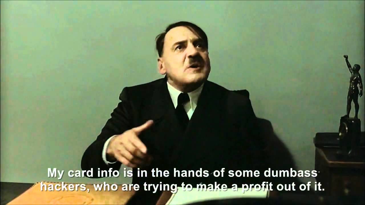 Hitler is informed hackers may have stolen about 2.2 million credit cards from PSN