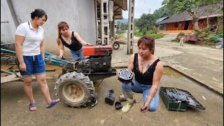 Mechanic girl fixes tractor that won't start and how to fix it