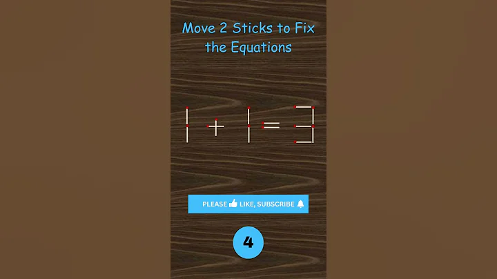 Mind Blowing Trick: Move Only 2 Matchstick | 1 +  1 =3