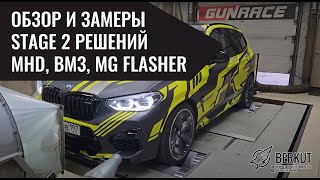 Обзор прошивок MG Flasher, MHD, Bootmod3 на BMW X3M F97. Замеры Dragy и на стенде.