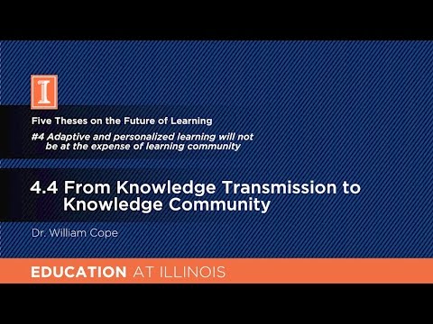 4.4 From Knowledge Transmission To Knowledge Community