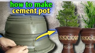 DIY - Make Your Own Beautiful Cement Plant Pot & Stand at Home