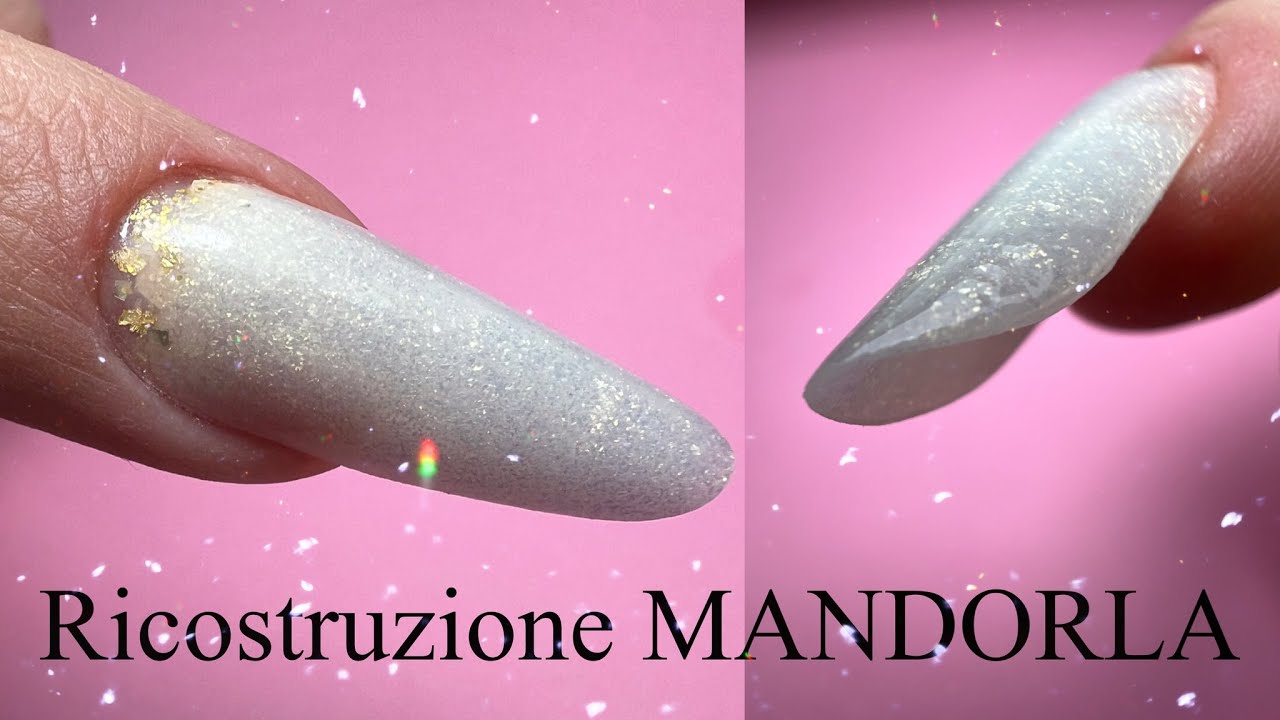 RICOSTRUZIONE FORMA MANDORLA CON ACRYGEL E GLITTER CUTICOLA| PURPLE CODICE SCONTO|Makolina95|