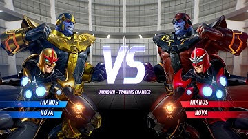 Thanos & Yellow Nova VS Red Thanos & Red Nova - Marvel vs Capcom Infinite