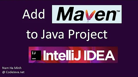 How to add Maven to Java project in IntelliJ IDEA