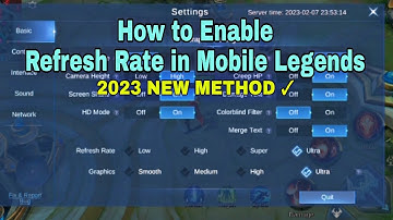 How to Enable Ultra Refresh Rate in Mobile Legends 2023 ✓ New Method• LEXPRO OFFICIAL MLBB
