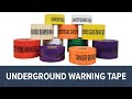 Underground warning tape  global spill  safety