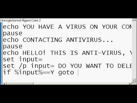 How to make a batch file prank virus - Tutorial 1