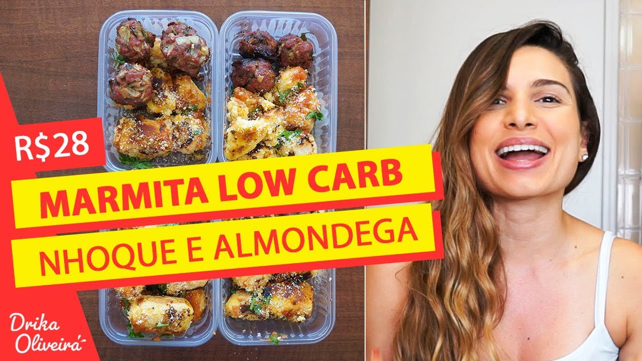 R$ 28 COMO FAZER COMIDA FITNESS PARA EMAGRECER (NHOQUE E ALMONDEGA) / RECEITAS LOW CARB #EP.24