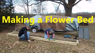 Making a Landscape Timbers Flower Bed