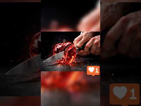 This Red Crystal Apple Cut Is So Satisfying #Satisfying #OddlySatisfying #ASMR #KnifeCut