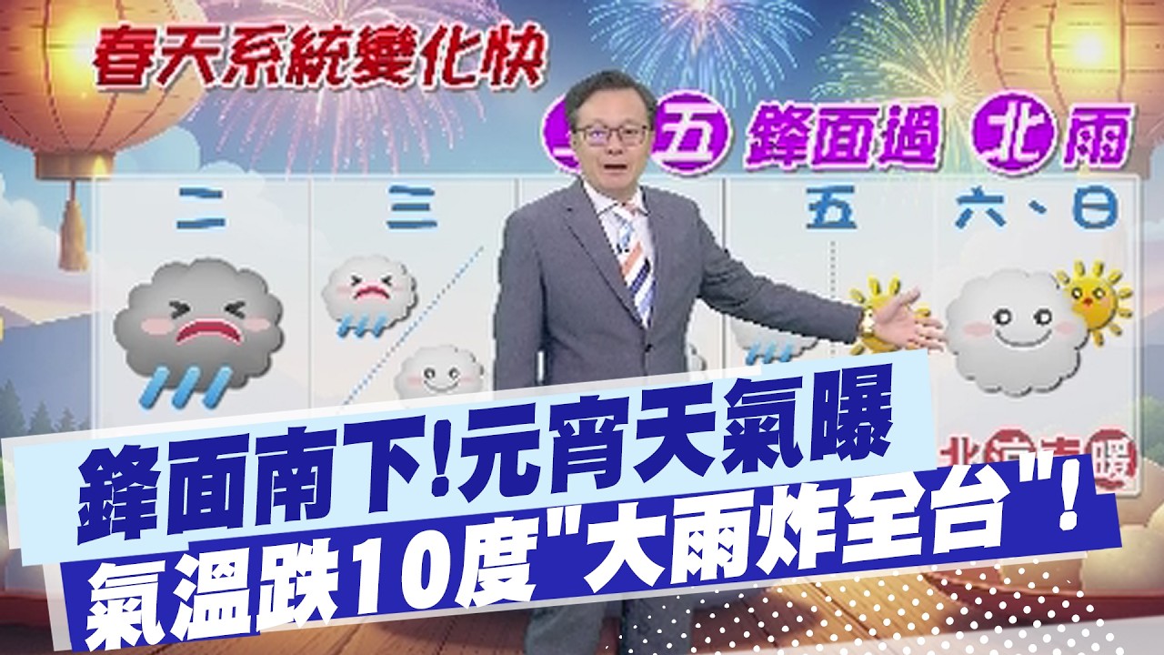 【戴立綱報氣象】鋒面南下! 氣溫暴跌10度