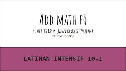 F4 - LATIHAN INTENSIF 10.1