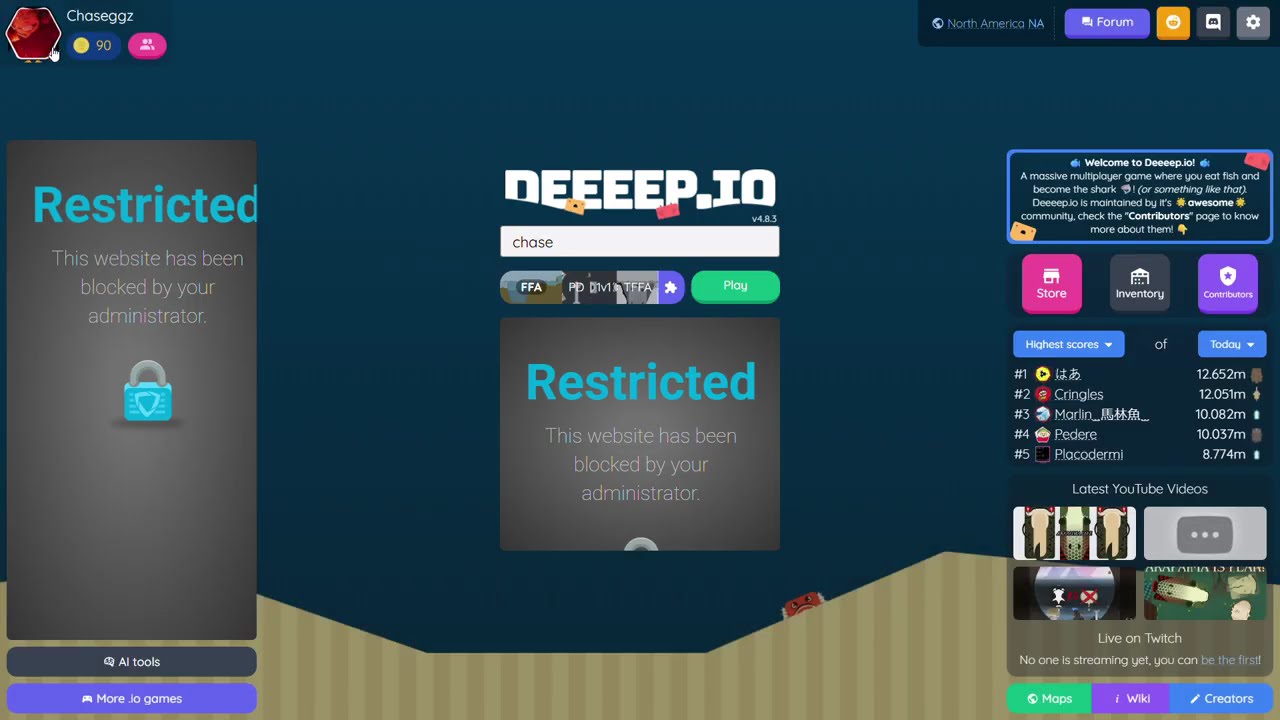 Deeeep io end screen