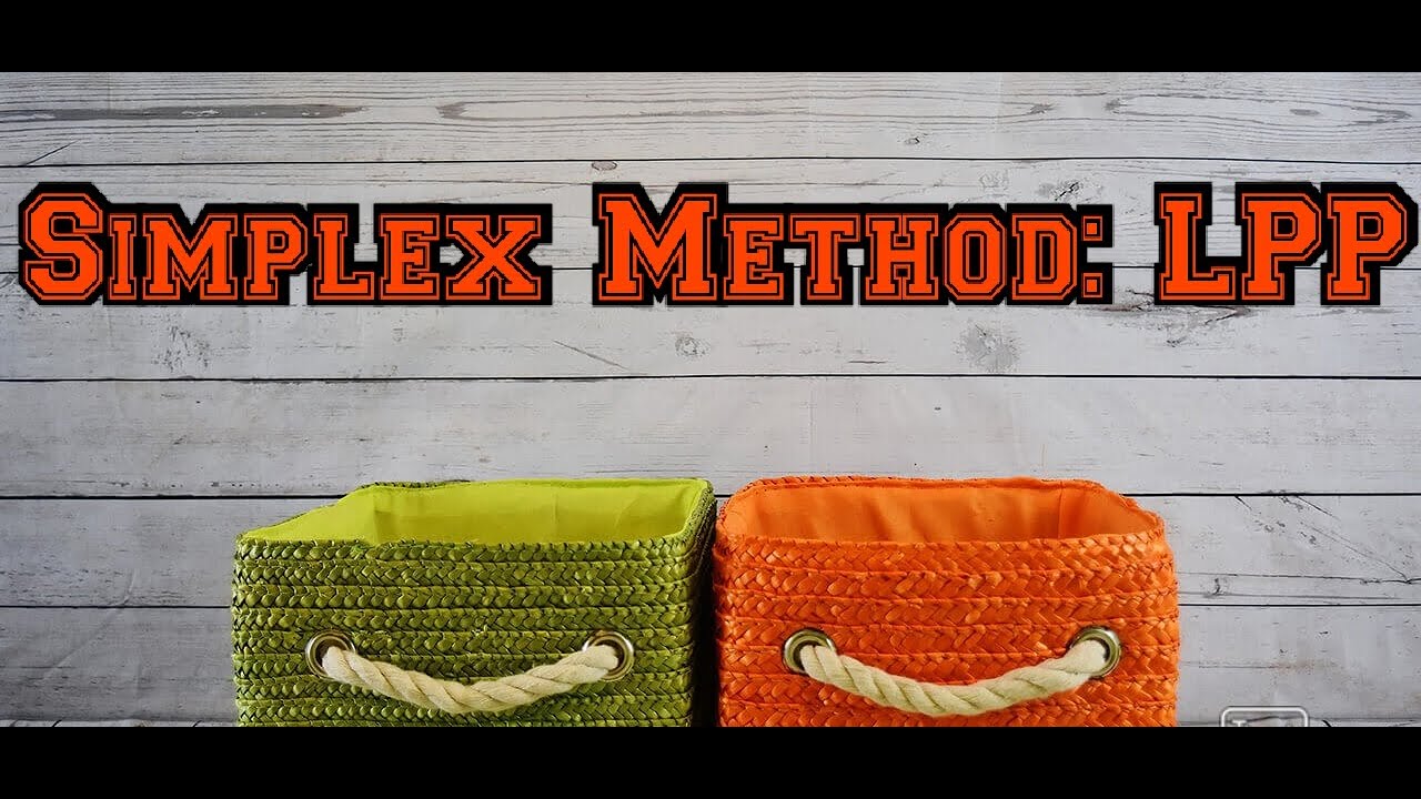 Solving LPP by Simplex Method - YouTube