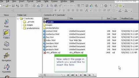 Creating forms with FrontPage 2002 - Host Department LLC