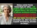 Meine reiche Tante hinterließ mir alles-Nach 15 Jahren kamen meine Eltern,die mich verließen,zurück