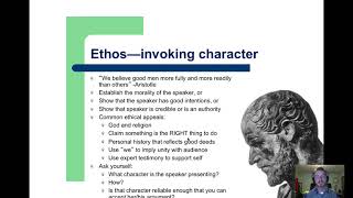 Ethos, Pathos, Logos Notes