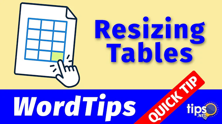 Resizing a Table