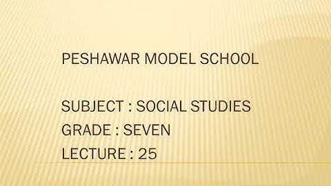Lecture#25 sst ch#7 grade 7