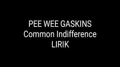 Pee Wee Gaskins -Common Indifference Lirik