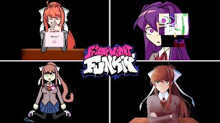 The Best Doki Doki Game Over Screen In Fnf Ddlc Monika Sayori Yuri - Friday Night Funkin