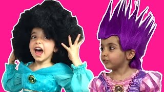 Disney Princesses In Real Life BAD BABY MALEFICENT HAIR PRANK Rapunzel And Jasmine Chocolate Cupcake