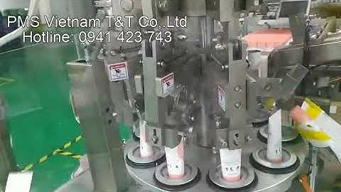 Máy chiết rót hàn đáy ống tuýp nhôm tự động PMS Việt Nam