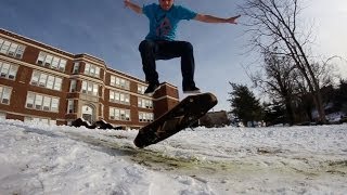 Snowskate Kickflip! - Eric Kinslow