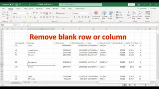 Remove blank rows or columns in Excel with a fastest way
