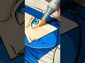 Drawing Letter " A " - Android 18 💙 Dragon Ball Z | Stained Art 🎨 #shorts #drawing #dragonball