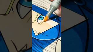 Drawing Letter " A " - Android 18 💙 Dragon Ball Z | Stained Art 🎨 #shorts #drawing #dragonball