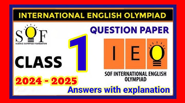 IEO English Olympiad Class 1 | Previous Year Question Paper 2024 | Sample Paper Explained