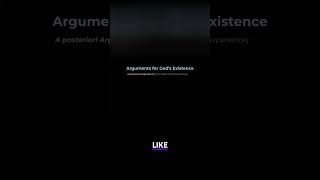 Arguments for God's Existence: A Posteriori Category Explained #shorts