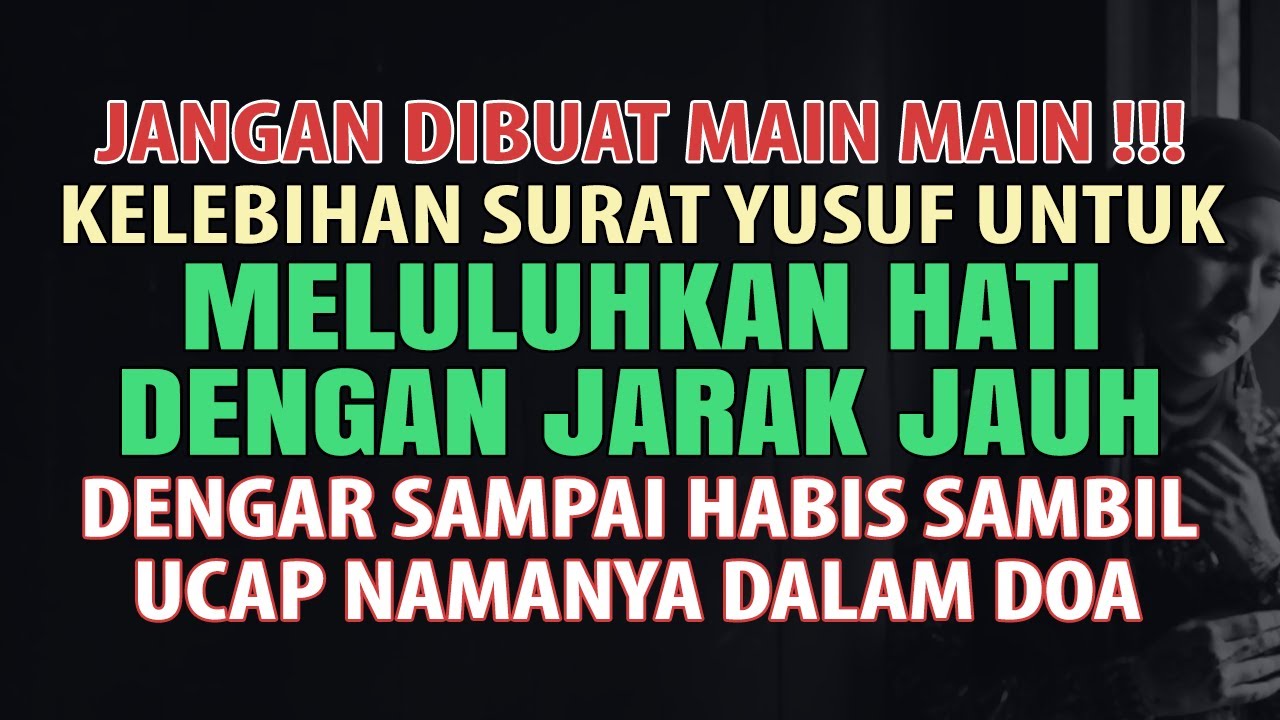 DEMI ALLAH JANGAN BUAT MAIN MAIN ☑️ Doa Ampuh Meluluhkan Hati Seseorang Dengan Jarak Jauh