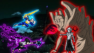 Vegeta SSB DBFZ & Sasuke Indra OP VS Obito OP (all form) in Jump Force Mugen🤩