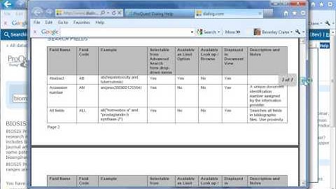 Using ProSheets within ProQuest Dialog