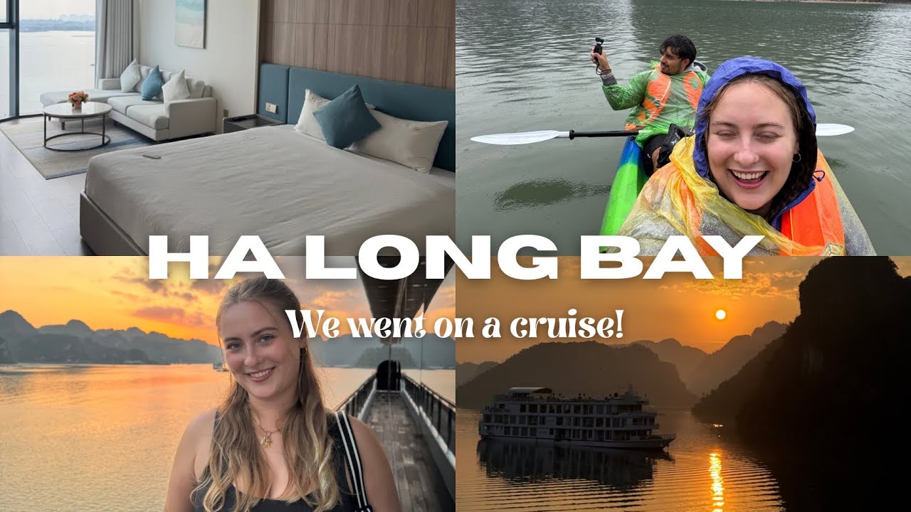 WE WENT ON A CRUISE IN HA LONG BAY!! | EXPLORING VIETNAM ON A BUDGET
