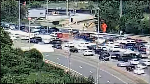 Video: Stolen ambulance crashes during police chase