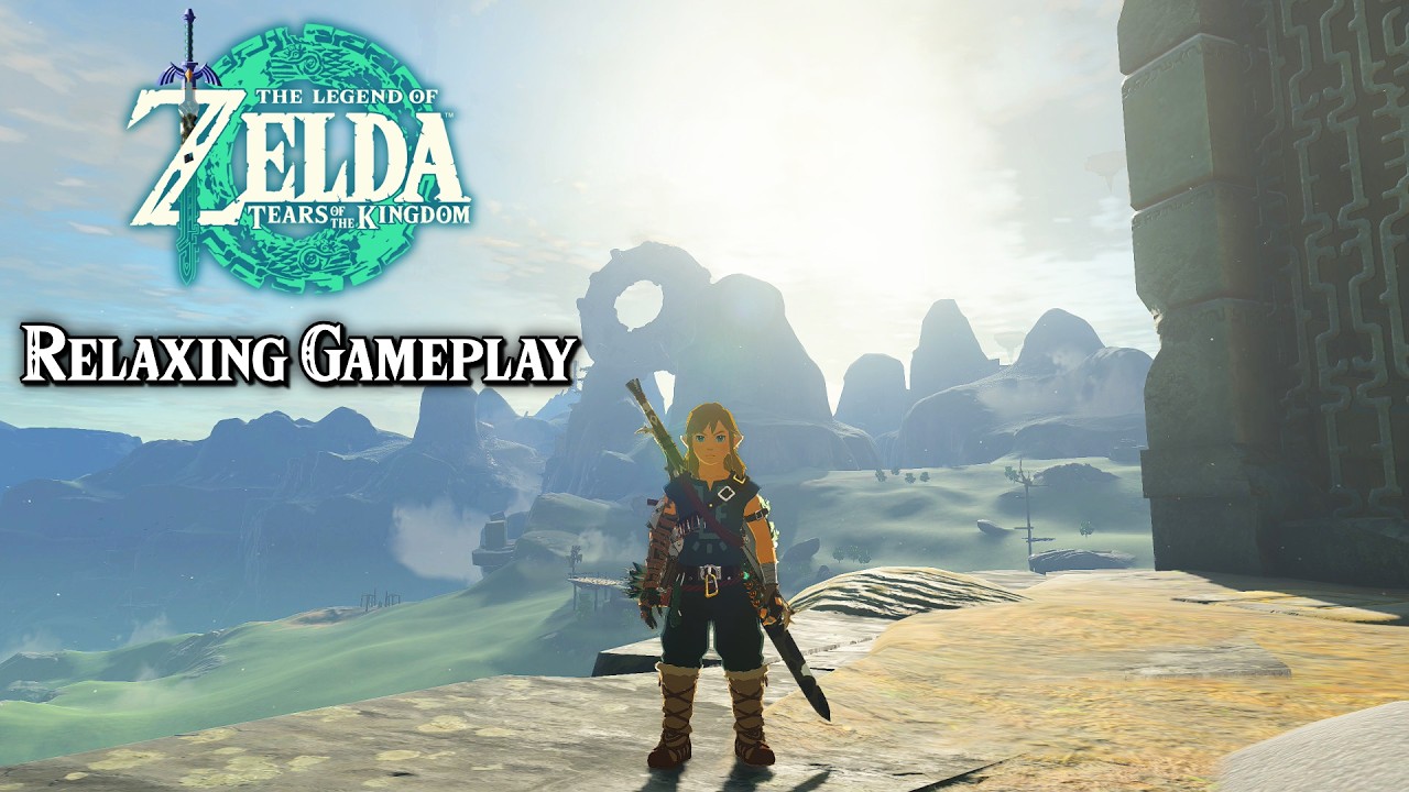 [1 HOUR] Relaxing Zelda Tears Of The Kingdom Gameplay (No Commentary) - Hateno Village