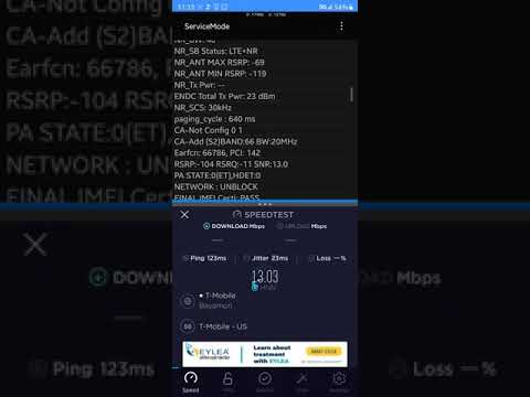 T-Mobile N41 5G NSA, Small Speedtest Indoor. In Puerto Rico.